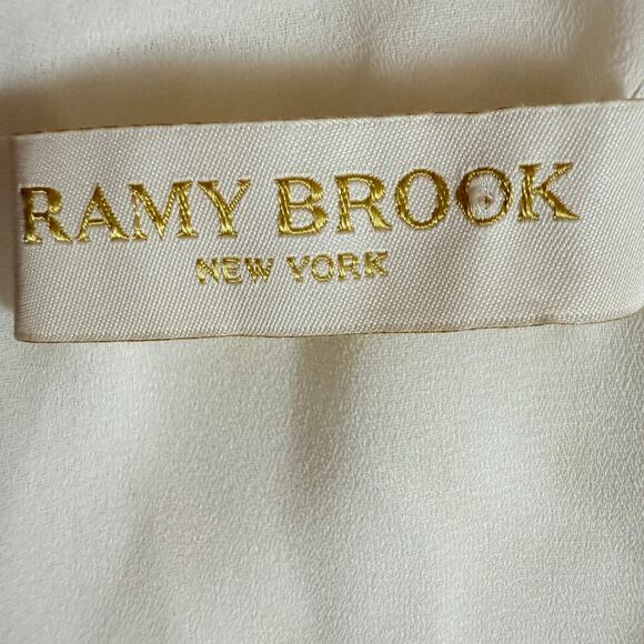 Ramy Brook Garrett Silk Blend Blouson Mini Dress Size M Sleeveless V Neckline - Picture 16 of 16